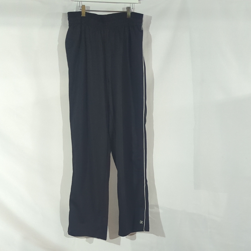 Reebok Black Athletic Pants with White Stripe